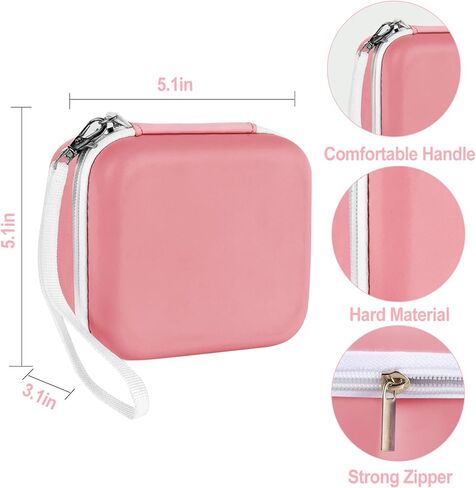 حقيبة كاميرا Lumus&Solem باللون الأرجواني للأطفال للكاميرات الفورية - حقيبة تخزين متوافقة مع كاميرات الفيديو الرقمية للفتيات والأطفال الصغار (الجراب فقط) in Kuwait