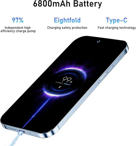 15PROMA X Smartphone,Android 13.0,Long Battery Life 6800mAh,16+512GB with 128GB Memory Card Cell Phone,6.8“ HD Screen,Dual SIM,5G/Face ID/Fingerprint Lock/GPS (Gold) in Saudi Arabia