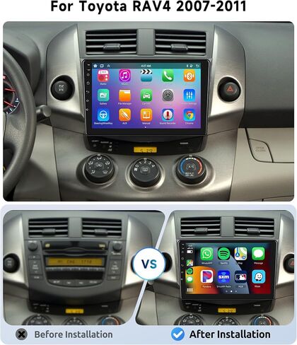 راديو سيارة 8 CORE 2G+64G Android 13 لسيارة Toyota RAV4 2007 2008 2009 2010 2011 مع Carplay اللاسلكي/Android Auto، شاشة لمس ستيريو 9 بوصة 1280 * 720P IPS، بلوتوث، GPS، WiFi، SWC، DSP+ HD in Saudi Arabia