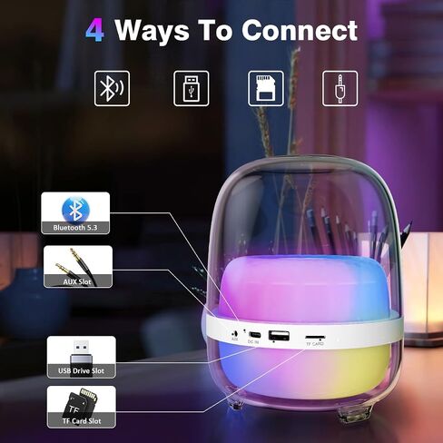 Karaoke Machine with 2 Wilreless Microphones,Portable Bluetooth Karaoke Speaker with LED Lights for Home Party, Birthday Gifts for Family and Friends (Black) in Saudi Arabia