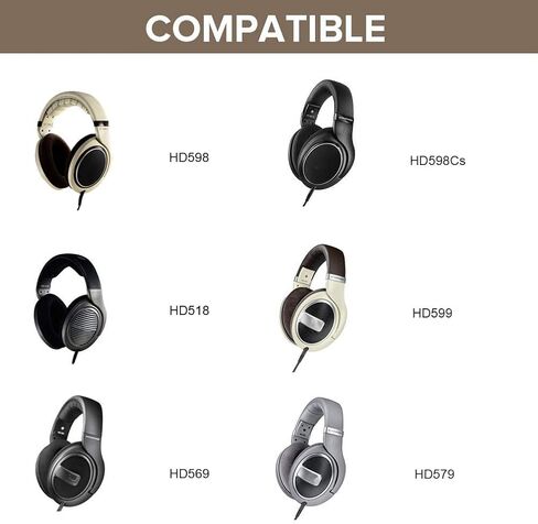 كابل صوت HD598 بديل لسماعات الرأس ملفوف 6.35 مم سلك تمديد محول كابل Aux لسماعات Sennheiser HD598 HD599 HD569 HD579 HD558 HD518 (أسود/1.2 متر) in Saudi Arabia