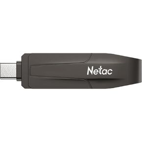 Netac 128GB Portable External USB Solid State Drive up to 550MB/s Type-c and USB 3.2 Dual Interface, Security Protection for Data Storage, Expansion of Storage for Photos/Videos/Music/Files, US8