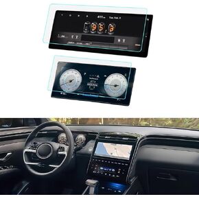 LUWU 4PCS for 2025 2024 Hyundai Palisade Screen Protector Palisade Accessories Palisade Calligraphy Screen Protector Palisade Rear Row Climate Screen Protector PET Plastic Touchscreen Protective Film