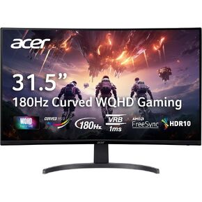 acer Nitro 31.5" WQHD 2560 x 1440 1500R Curved Gaming Monitor | AMD FreeSync | Up to 180Hz Refresh | 1ms (VRB) | Tilt | 1 x Display Port 1.4 & 2 x HDMI 2.0 | EDA323QU S3bmiiphx