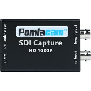 SDI to USB Capture Card Video Converter Adapter 1080P SDI Input to USB 3.0 Output for Live Streaming Mini Converter SDI-Compatible Video and Audio to Computers，Plug and Play
