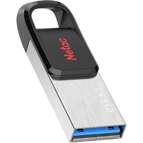 Netac 64GB Flash Drive USB 3.2 Interface Read speeds up to 120MB/s Memory Stick Lightweight Metal Enclosure for External Storage Data/Computer/PC/Laptop/Sound, UM3