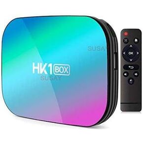 Android 9.0 TV Box HK1 Box Android TV Box 4GB RAM 64GB ROM, Dual-WiFi 2.4GHz/5GHz BT Amlogic S905X3 Quad Core 64 Bits 3D/8K Full HD/H.265/USB3.0 Android Box
