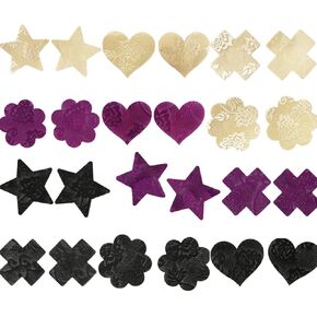 Pasties Pack Rave Glitters Sticky Nipple Covers for Women Small Large Breast Petals Pasty Thin Boob Pasties