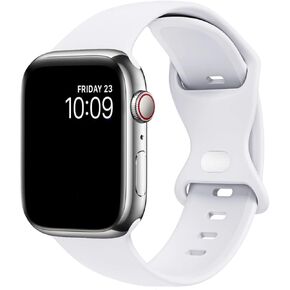 Sport Band Compatible with Apple Watch Bands 38mm 40mm 41mm 42mm 44mm 45mm 49mm,Soft Silicone Strap Compatible for Apple Watch Series 9 Ultra 8 7 6 5 4 3 2 1 SE Men Women 38/40/41MM
