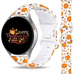 Christmas Halloween Watch Bands Compatible with Samsung Galaxy Watch 40mm 41mm 42mm 44mm 45mm 46mm, 20mm Holiday Replacement Silicone Strap for Galaxy Watch 7 / Watch 6 / Watch 5 / Watch 5 Pro / Watch 4 / Watch 4 Classic / Watch 3 / Active 2&1
