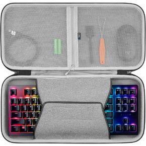 GEEKRIA Tenkeyless TKL Keyboard Case, Hard Shell Travel Carrying Bag for 80%/87 Key Computer Mechanical Gaming Keyboard Compatible with Razer Huntsman V2 TKL, Razer BlackWidow TE Chroma v2 TKL