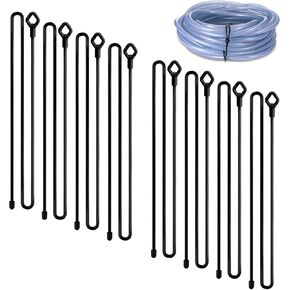 Rubber Twist Ties, 32-Inch Silicone Cable Ties Reusable Twist Ties Heavy Duty, Bendable Cable Ties for Bundling and Holding, Black Silicone Twist Ties for Indoor and Outdoor Use(8pcs)