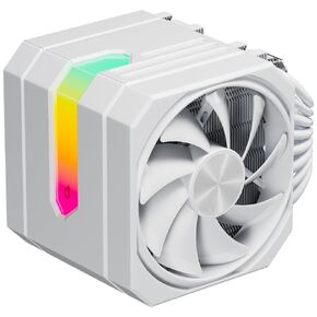 CPU Air Cooler with 6X6mm Heat Pipes,Dual 120mm Fan ARGB CPU Cooler 1600rmp,CPU Air Cooler AMD AM5/AM4/AM3 Series,CPU Air Cooler 6.22’’ Height compatible with Intel LGA 1700/1150/1155/1156/2011(White)