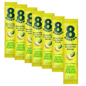 8Greens Super Greens Powder - Prebiotic & Probiotic Blend Superfoods with Fiber, Supports Digestion & Debloating, Tasty 8 Real Greens Juice Mix with Spirulina, Chlorella & Blue Green Algae