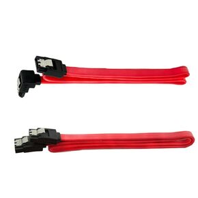 Sata Cable for ssd，1 PCS 90 Degree Right Angle and 1pcs Straight Sata 3 Cable,18 Inches SATA Cable for SATA HDD, SSD, CD Driver, CD Writer