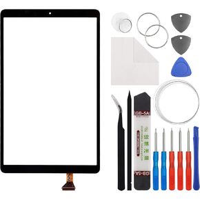 Front Glass Outer Screen Lens Replacement Compatible with Samsung Galaxy Tab A 10.1 2019 SM-T510 SM-T515 10.1 inch with Tools(No Display and Touch digitizer)