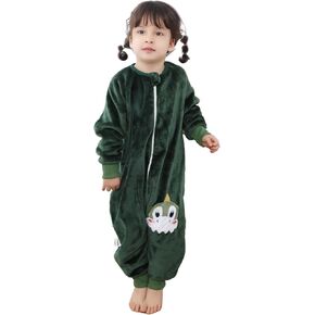 Baby Winter Sleeping Sack with Feet, Unisex Long Sleeve Toddler Sleeping Bag, Flannel Early Walker Sleeping Sack, 18-24Months, Pink