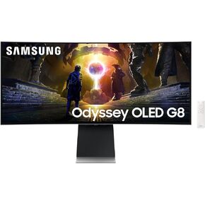 SAMSUNG 34" Odyssey G85SD Series QD-OLED Ultra WQHD Curved Gaming Monitor, 175Hz, 0.03ms, DisplayHDR True Black 400, AMD FreeSync Premium Pro, Advanced Game Streaming, LS34DG856SNXZA, 2024