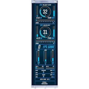 VSDISPLAY 14.5 Inch 2K Touch Screen Monitor 2560x720 for Y70 PC Computer Case Building CPU/GPU Temperature Monitoring IPS LCD Display Supports Mini HD-MI/USB C Input,White Frame