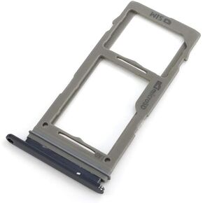 SIM Micro SD Card Tray Holder Slot with Rubber Waterproof Gasket Ring Replacement for Samsung Galaxy S10 and S10 Plus Single Sim Black