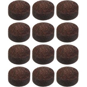 12 Pack Pool Cue Tips - Billiard Cue Replacement Tip, Wear-Resistant, Apply to Pool Cues/Snooker (10mm Dia, Brown) in Kuwait