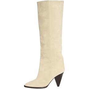 autumn cone heels tall black botas Knee high boots for women pointed toe blue denim boot brown high heel boots large cuff boots heeled Wide Calf Booties Oversize shoes