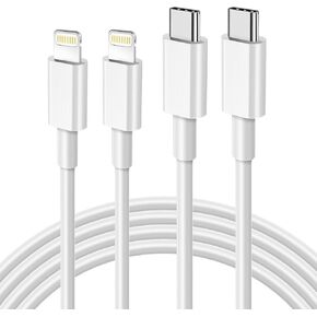 USB C to Lightning Cable [Apple MFi Certified] 2Pack 6FT iPhone Fast Charger Cable Power Delivery Type C Charging Cord Compatible with iPhone 14 13 12 11 Pro Max X XS XR 8 7 6s Plus SE，White