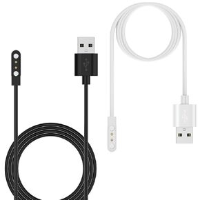 RuenTech Compatible with Kuizil T70 Smart Watch Charger, 3.3FT Replacement Charging Cable Magnetic Charger for Kuizil T70 1.91" Smart Watch (Black&Black)
