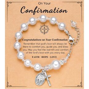 UNGENT THEM Baptism Gifts for Girls Catholic 1st First Holy Communion Gifts for Girls Granddaughter Daughter Niece