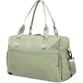 Jadyn Carry-On Travel Duffel Bag for Women, 18" Weekender Bag with Laptop Compartment and Trolley Sleeve, Ideal for Work, Gym, and Overnight Trips (Desert Leopard) in Kuwait