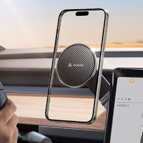 andobil 2024 Newest Tesla Phone Mount [Strong Magnets & Foldable ] MagSafe Car Mount for Tesla Model 3 Model Y, 360° Adjustable Tesla Phone Holder fits iPhone 15 14 13 12 Pro Max, Tesla Accessories