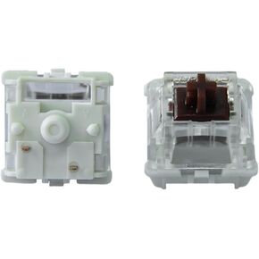 GATERON Jupiter Banana Keyboard Switches, Tactile 59gf RGB LED 5 Pin Factory Pre-lubed Key Switches for MX Mechanical Keyboard(Banana,110PCS)