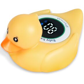 Baby Bath Thermometer,Newborn Swimming Safety Toy Thermometer,Bathtub Water Thermometer,Duck Baby Temperature Warning,Tub Floating Toy,LED Display Warning,