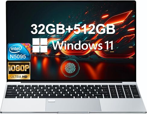2024 Newset 15.6 بوصة كمبيوتر محمول Windows 11، قناة مزدوجة 32 جيجابايت ذاكرة الوصول العشوائي 512 جيجابايت SSD، معالج Intel رباعي النواة 2.9 جيجا هرتز، كمبيوتر محمول مع شاشة IPS FHD 1080 بكسل، كاميرا ويب، HDMI، واي فاي، بلوتوث، بطاقة TF in Saudi Arabia