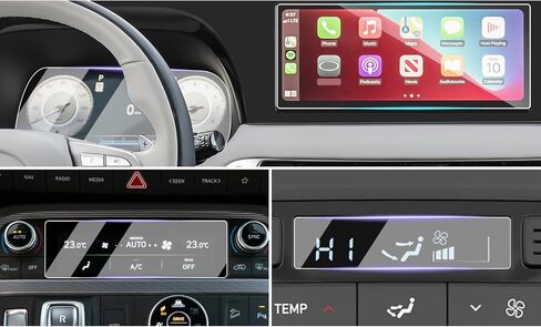 LUWU 4 قطع لعام 2025 2024 Hyundai Palisade واقي الشاشة Palisade Accessories Palisade Calligraphy Screen Protector Palisade الصف الخلفي حامي شاشة المناخ PET البلاستيك شاشة تعمل باللمس فيلم واقية in Saudi Arabia
