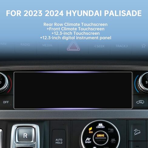 LUWU 4 قطع لعام 2025 2024 Hyundai Palisade واقي الشاشة Palisade Accessories Palisade Calligraphy Screen Protector Palisade الصف الخلفي حامي شاشة المناخ PET البلاستيك شاشة تعمل باللمس فيلم واقية in Saudi Arabia
