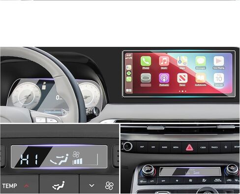 LUWU 4 قطع لعام 2025 2024 Hyundai Palisade واقي الشاشة Palisade Accessories Palisade Calligraphy Screen Protector Palisade الصف الخلفي حامي شاشة المناخ PET البلاستيك شاشة تعمل باللمس فيلم واقية in Saudi Arabia