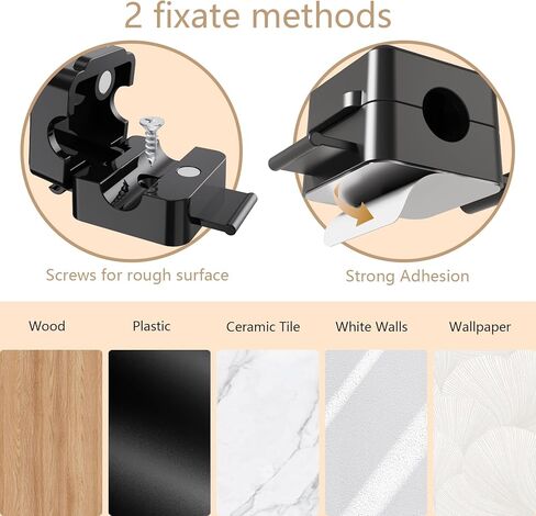 6 Pack Magnetic Cable Clips, Cord Organizer for Desk, Cable Holder, Cable Management, Cord Holder for Nightstand, Home, Office, Car (White) in Kuwait