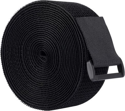 2" x 16 ft self-Adhesive Hook and Loop Tape, Reusable Fasteners Tape ，15 Plastic Buckles, Adjustable Tightening Cable Straps, Nylon Cinch Straps for Storage, Sewing (2 in X16 ft) in Saudi Arabia
