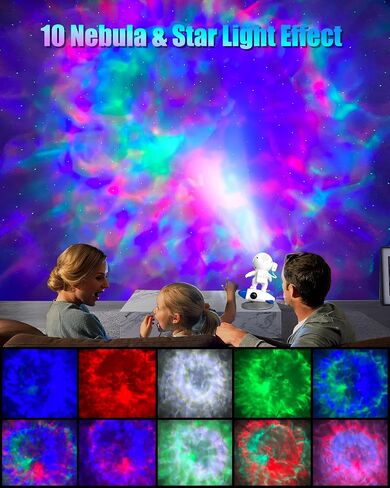 Astronaut Galaxy Projector, Star Projector with 9 Color Night Light Rocket, Bluetooth Speaker&15 White Noise&Timer Starry Nebula Light Projector for Bedroom, Kids Gift, Room Decor in Saudi Arabia