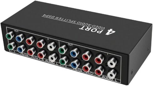 4 منافذ HD مكون YPBPR الفاصل 1 في 4 خارج 1 في 2 خارج مشغل DVD PS2 PS3 وحدة تحكم ألعاب كاميرا صندوق تلفزيون خارجي 5RCA صوت فيديو شاشة تلفزيون محول جهاز عرض 1920@1080P in Kuwait