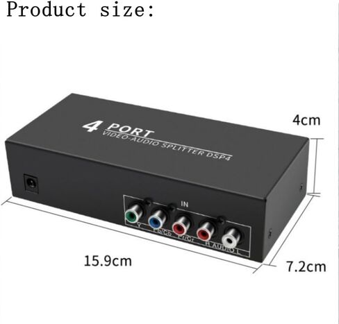 4 منافذ HD مكون YPBPR الفاصل 1 في 4 خارج 1 في 2 خارج مشغل DVD PS2 PS3 وحدة تحكم ألعاب كاميرا صندوق تلفزيون خارجي 5RCA صوت فيديو شاشة تلفزيون محول جهاز عرض 1920@1080P in Kuwait