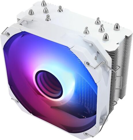 مبرد وحدة المعالجة المركزية Thermalright Assassin King 120 Mini White ARGB V3 CPU، مبرد هواء وحدة المعالجة المركزية بمروحة هادئة 120 مم PWM، يدعم Intel lga1700/1150/1151/1200، AMD AM4 AM5، مرآة إنفينيتي ARGB Light Effect، مبرد الكمبيوتر in Saudi Arabia