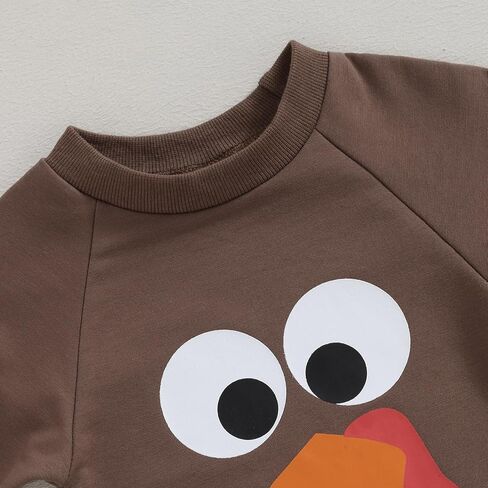 Baby Thanksgiving Clothes Infant Boy Girl Turkey Romper Jumpsuit Newborn First Thanksgiving Outfit in Saudi Arabia