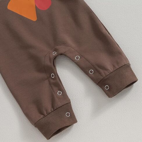 Baby Thanksgiving Clothes Infant Boy Girl Turkey Romper Jumpsuit Newborn First Thanksgiving Outfit in Saudi Arabia