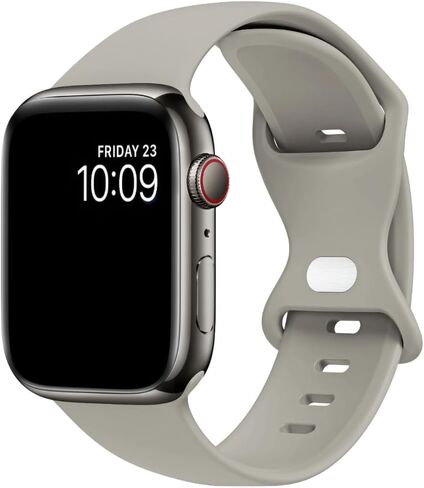 Sport Band Compatible with Apple Watch Bands 38mm 40mm 41mm 42mm 44mm 45mm 49mm,Soft Silicone Strap Compatible for Apple Watch Series 9 Ultra 8 7 6 5 4 3 2 1 SE Men Women 38/40/41MM in Saudi Arabia