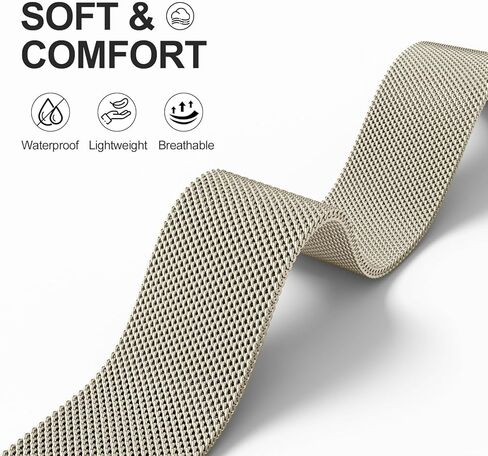 Easuny Magnetic Metal Loop Compatible with Apple Watch Band 40mm 41mm 38mm 42mm 44mm 45mm 49 mm for Women Men, Stainless Steel Dressy Mesh Strap for IWatch Series 9 8 7 6 5 4 3 2 1 SE Ultra in Kuwait