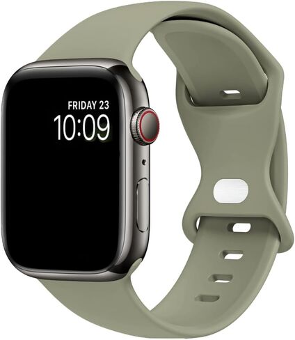 Sport Band Compatible with Apple Watch Bands 38mm 40mm 41mm 42mm 44mm 45mm 49mm,Soft Silicone Strap Compatible for Apple Watch Series 9 Ultra 8 7 6 5 4 3 2 1 SE Men Women 38/40/41MM in Saudi Arabia