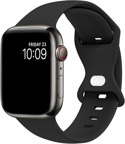 Sport Band Compatible with Apple Watch Bands 38mm 40mm 41mm 42mm 44mm 45mm 49mm,Soft Silicone Strap Compatible for Apple Watch Series 9 Ultra 8 7 6 5 4 3 2 1 SE Men Women 38/40/41MM in Saudi Arabia