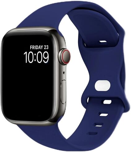 Sport Band Compatible with Apple Watch Bands 38mm 40mm 41mm 42mm 44mm 45mm 49mm,Soft Silicone Strap Compatible for Apple Watch Series 9 Ultra 8 7 6 5 4 3 2 1 SE Men Women 38/40/41MM in Saudi Arabia